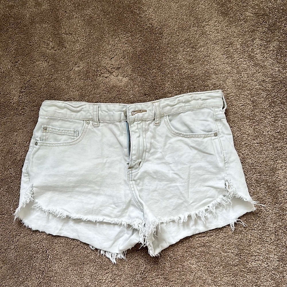 Free people white jean shorts